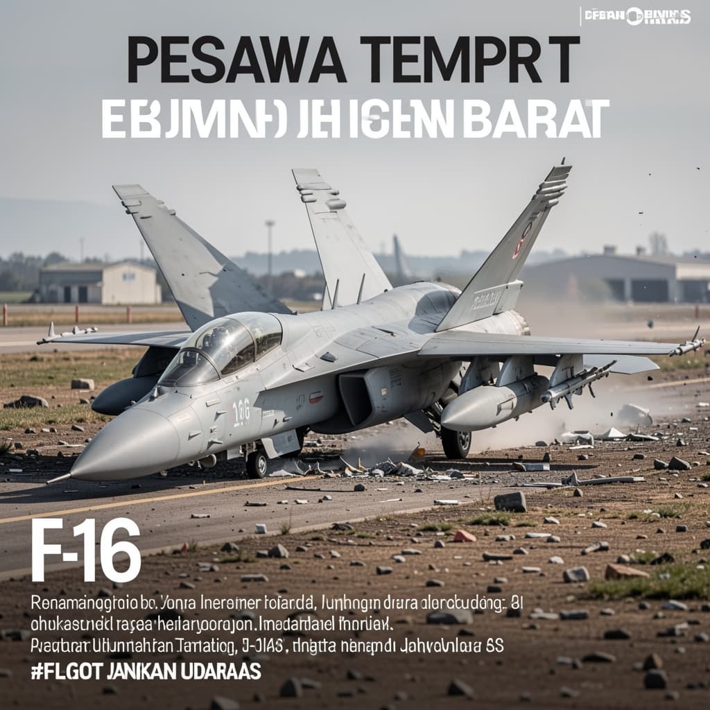 Pesawat Tempur F-16 AS Jatuh di Jerman Barat, Pilot Cedera