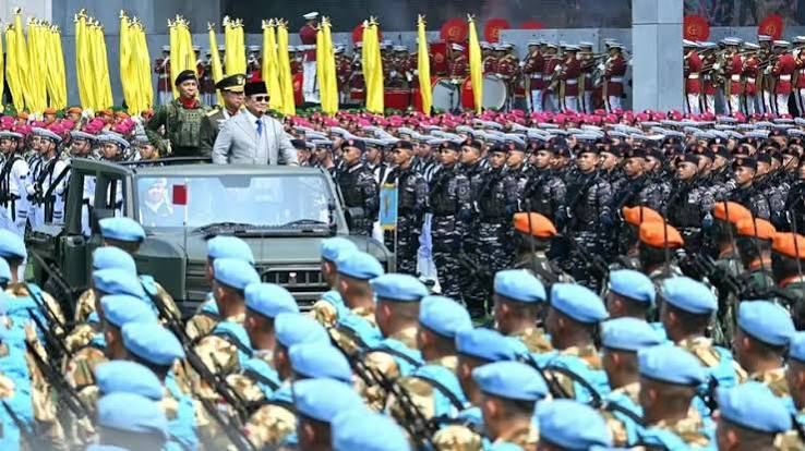 Presiden Prabowo Subianto Hadiri Upacara Peringatan Hari Ulang Tahun (HUT) ke-81 TNI.